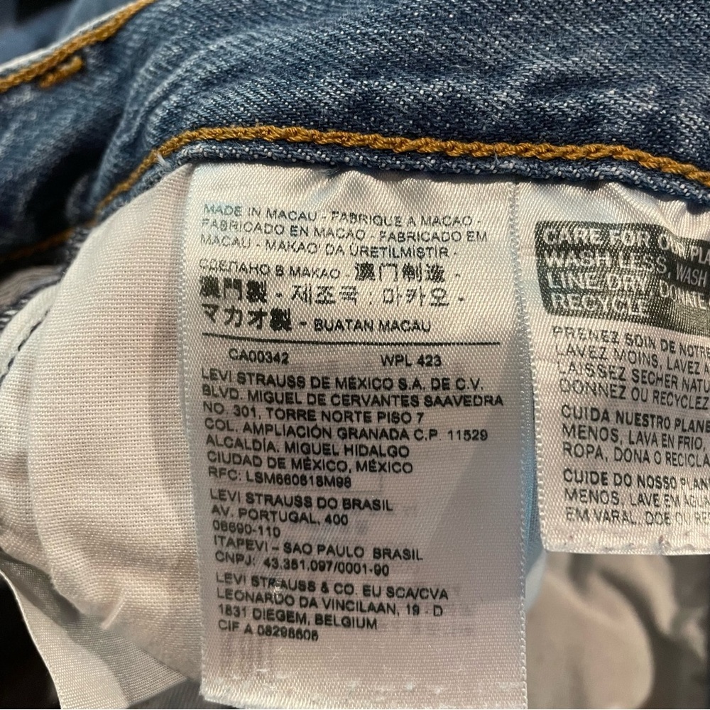 Levi’s Wedgie Straight Leg High Rise Button Fly Jeans 28 - Picture 7 of 12